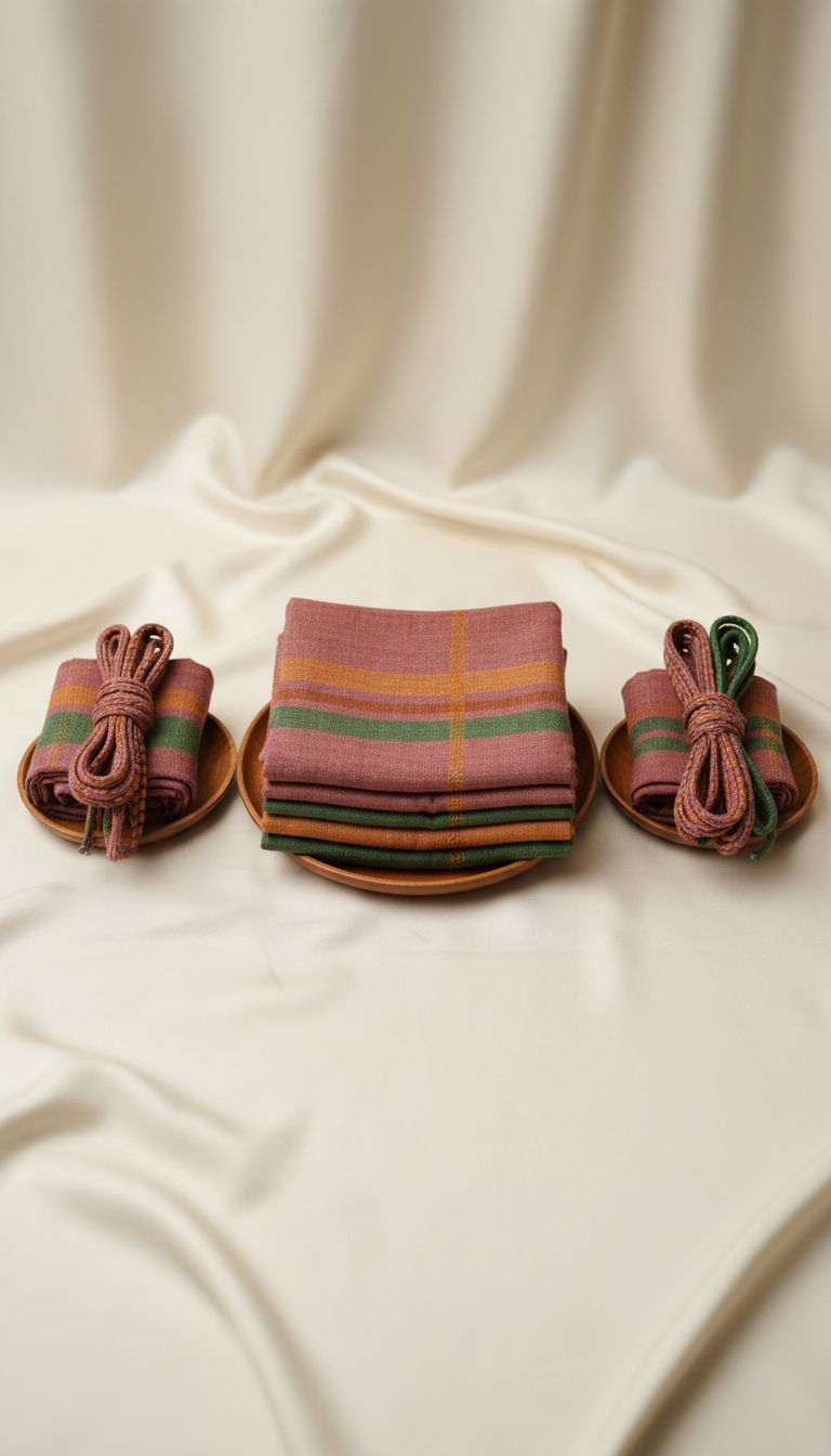 Handwoven Rosewood textile gift set