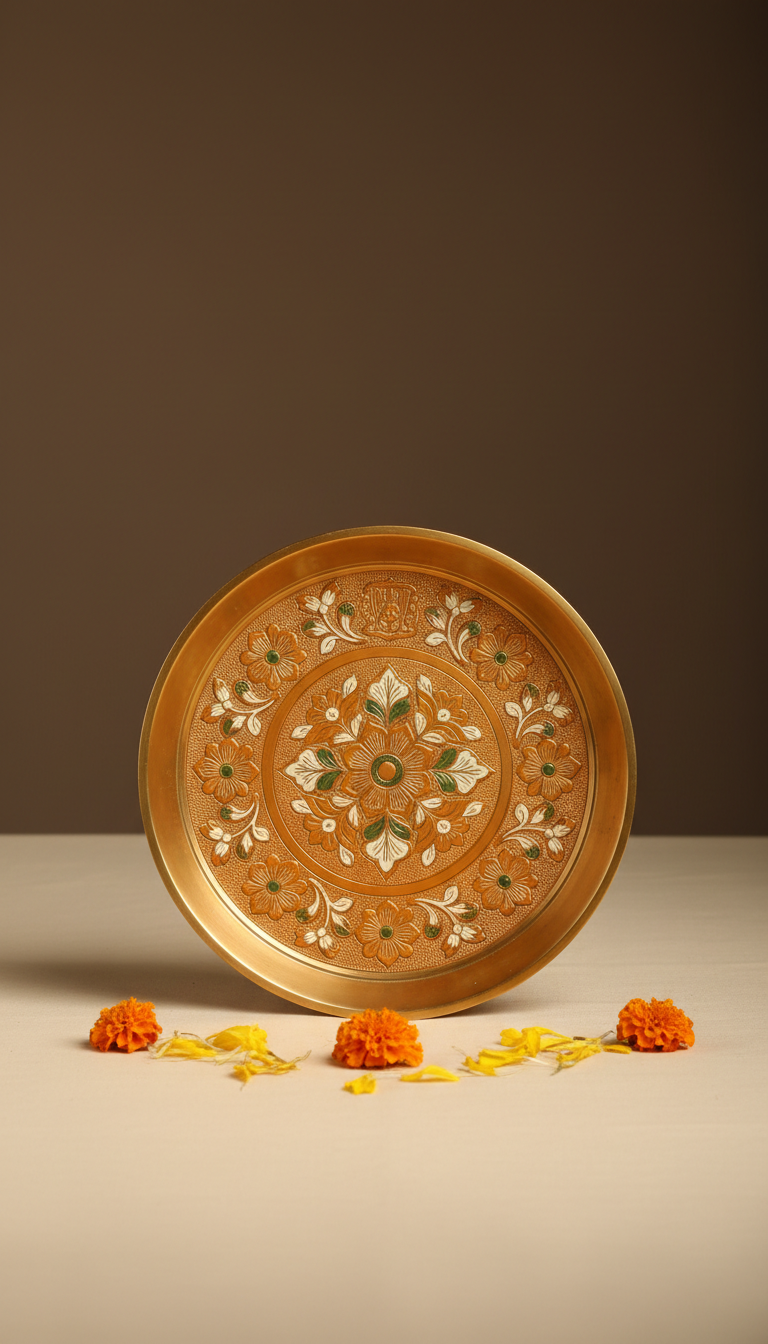 Brass Simant Sanskar Ritual Platter